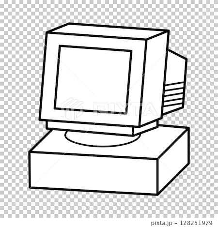 舊的桌上型計算機圖標 舊的桌上型計算機圖標 128251979