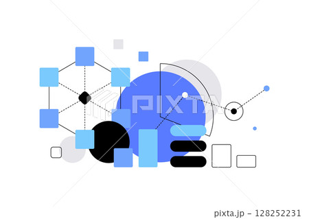 Data architecture and data science. Web banner template 128252231