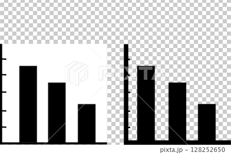 Simple bar graph icon illustration Simple bar graph icon illustration 128252650