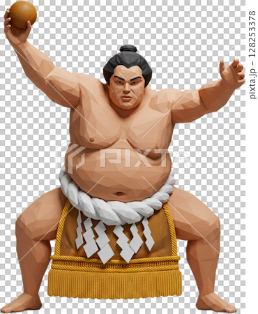 Sumo Wrestler with Golden Ball Sumo Wrestler with Golden Ball 128253378