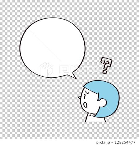 人物とフキダシのイラスト 128254477