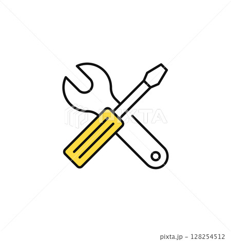 メンテナンスのシンプルなベクターアイコンイラスト素材 128254512