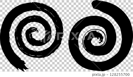 Black swirl pattern drawn with a brush Black swirl pattern drawn with a brush 128255700