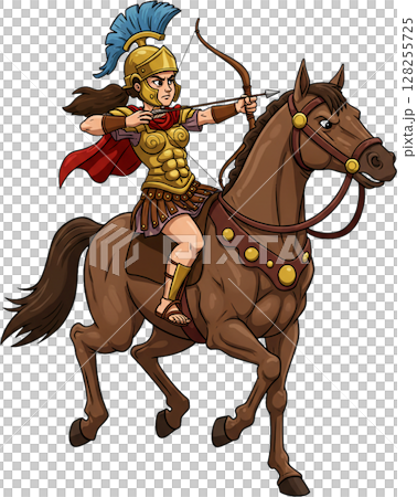 horse head with red knight horse head with red knight 128255725