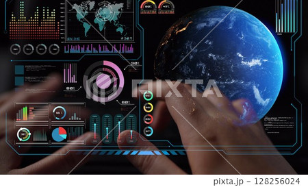 Global network connection interface show worldwide digital communication Thunk Global network connection interface show worldwide digital communication Thunk 128256024