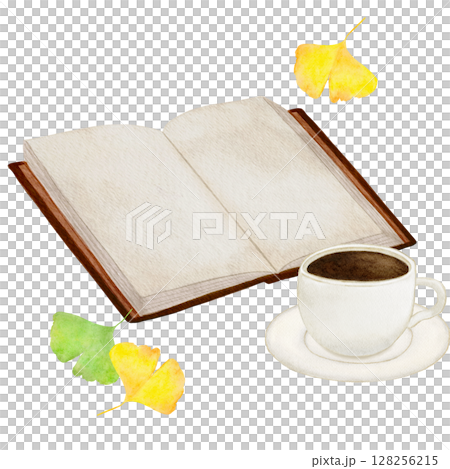 Book, watercolor, antique, ginkgo, illustration Book, watercolor, antique, ginkgo, illustration 128256215