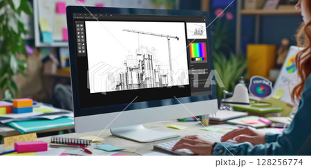 Architectural design brisk software application for architect business 128256774