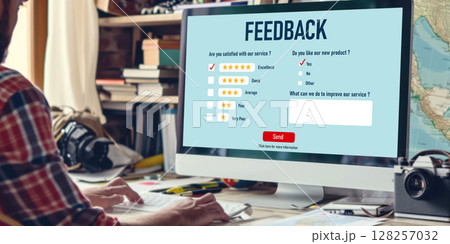 Customer feedback and review analysis by brisk computer software 128257032