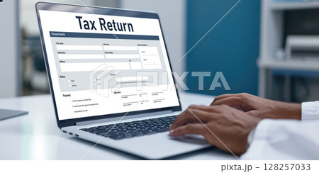 Online tax return form for submitting individual income tax return form brisk 128257033