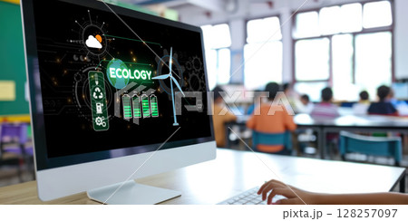 Computer Software Leading the Way in Green Business and Sustainable brisk 128257097