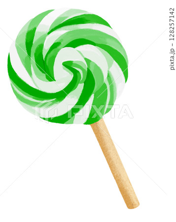 渦巻き飴（緑色） 128257142