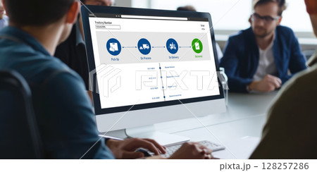 Delivery tracking system for e-commerce and brisk online business 128257286