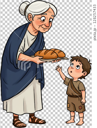 Kind Roman Grandmother 128257433
