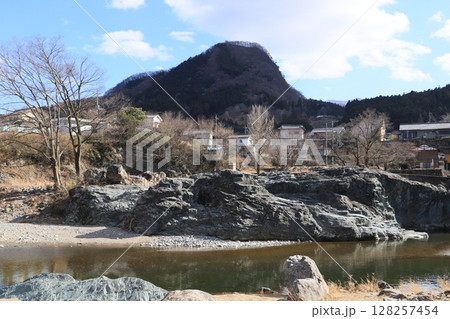 クリッペ(御岳)と青岩公園と鏑川 クリッペ(御岳)と青岩公園と鏑川 128257454