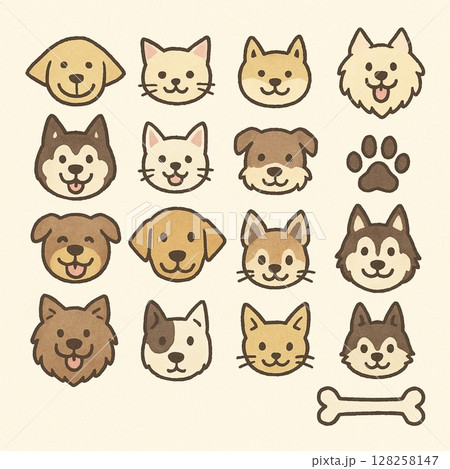 動物イラスト 動物イラスト 128258147