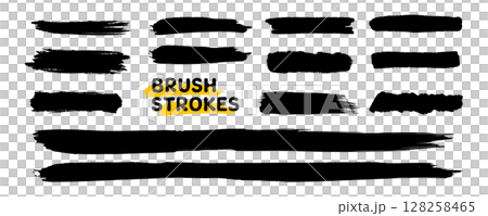 Blurred brush strokes landscape set Blurred brush strokes landscape set 128258465