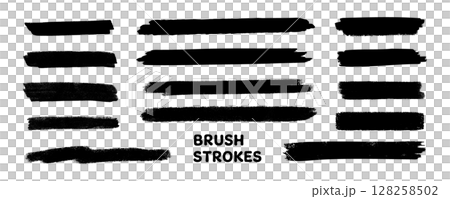 Blurred brush strokes landscape set Blurred brush strokes landscape set 128258502