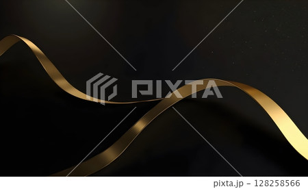 a close up of a gold sculpture on a black surface 128258566