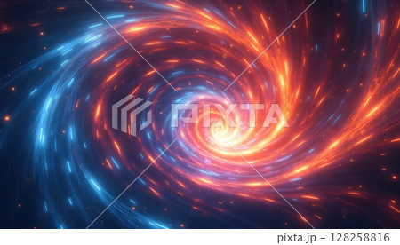 a close up of a spiral shaped object with a bright light 128258816