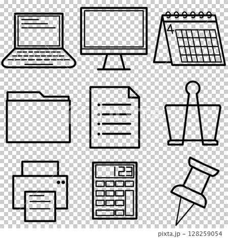 簡約辦公用品組（黑色） 128259054