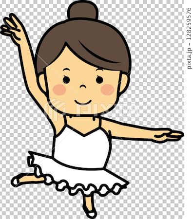 バレエを踊る女の子 128259576