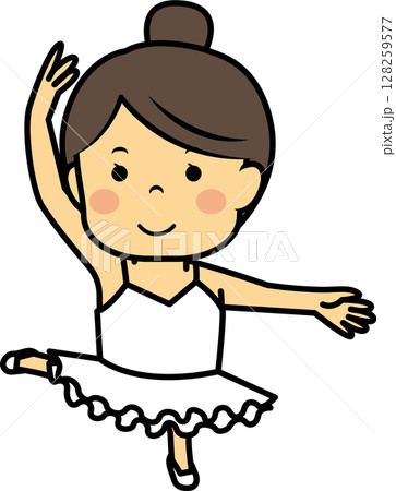 バレエを踊る女の子 バレエを踊る女の子 128259577