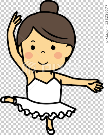 バレエを踊る女の子 バレエを踊る女の子 128259577