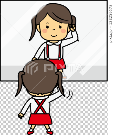 Girl practicing dancing 128259578