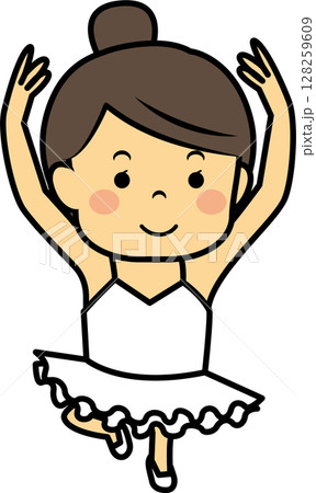 バレエを踊る女の子 128259609