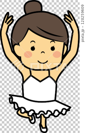 バレエを踊る女の子 128259609