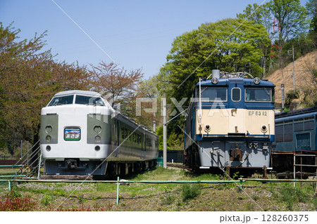 「碓氷峠鉄道文化むら」の展示車両 群馬県安中市松井田町横川の鉄道博物館 「碓氷峠鉄道文化むら」の展示車両 群馬県安中市松井田町横川の鉄道博物館 128260375