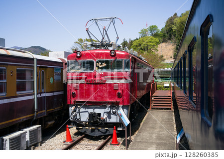 「碓氷峠鉄道文化むら」の展示車両 群馬県安中市松井田町横川の鉄道博物館 「碓氷峠鉄道文化むら」の展示車両 群馬県安中市松井田町横川の鉄道博物館 128260385