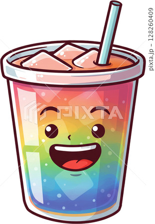 Rainbow Smoothie Cup 128260409
