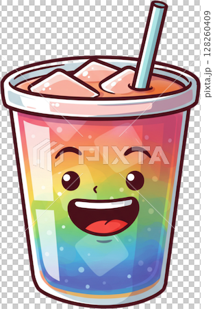 Rainbow Smoothie Cup 128260409