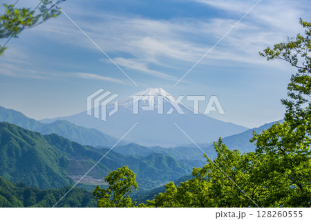 登山道から見る富士山 128260555