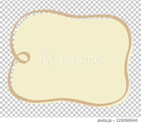 Hand-painted brush-like square frame / misalignment, beige Hand-painted brush-like square frame / misalignment, beige 128260640