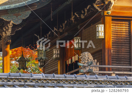 秋の京都　新日吉神宮　本殿 128260793