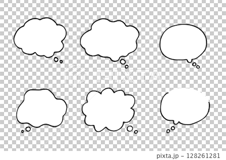 Handwritten thought bubble set Handwritten thought bubble set 128261281