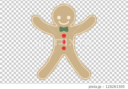 Gingerbread man vector illustration 128261305