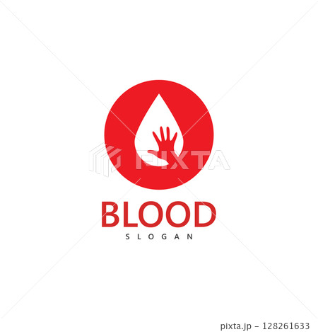 Blood donation logo vector template icon 128261633