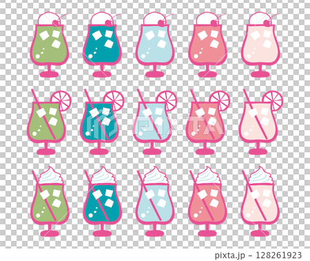 Colorful summer sweets: Cream soda 128261923