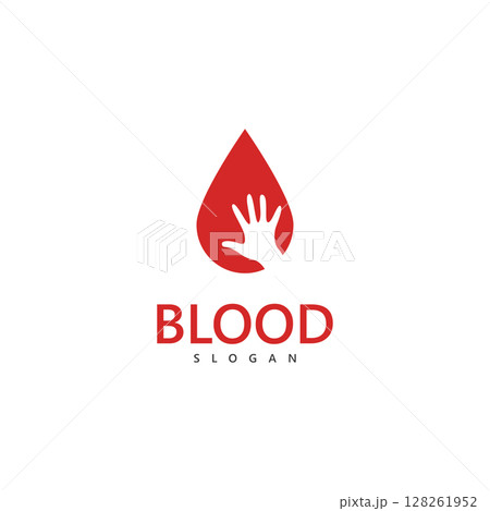 Blood donation logo vector template icon 128261952