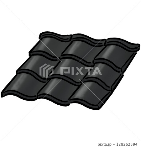 瓦_ブラック 128262394