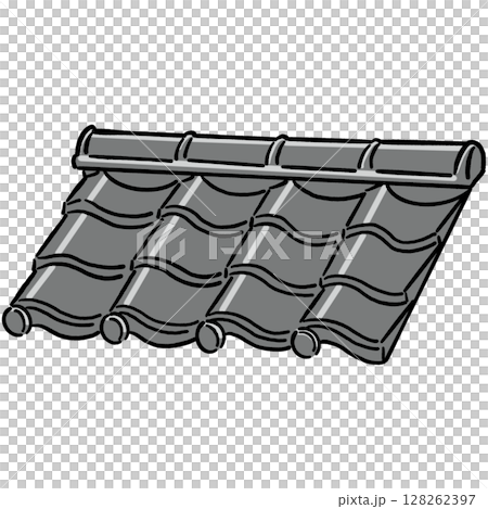 Tile roof_gray 128262397