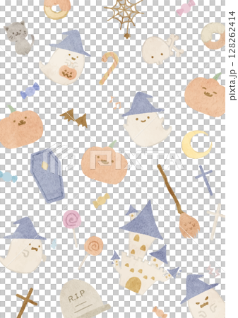 Heartwarming Halloween background illustration 128262414