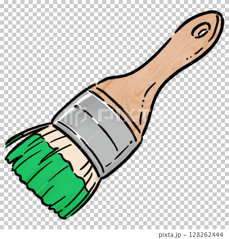 油漆刷_綠色 128262444