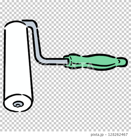 白色油漆滾筒_顏色 128262467