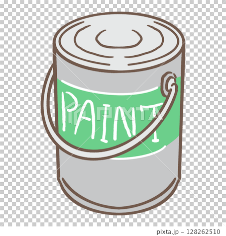 Paint can_brown line_green 128262510