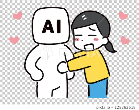 一位熱愛人工智慧的年輕女性 128262619