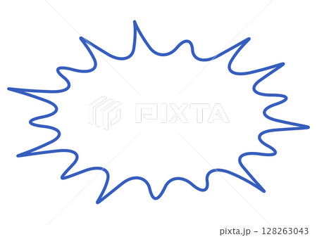 青いパンク型のフレーム背景 128263043